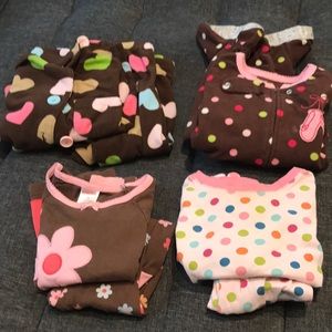 4 pairs of lil girl pjs